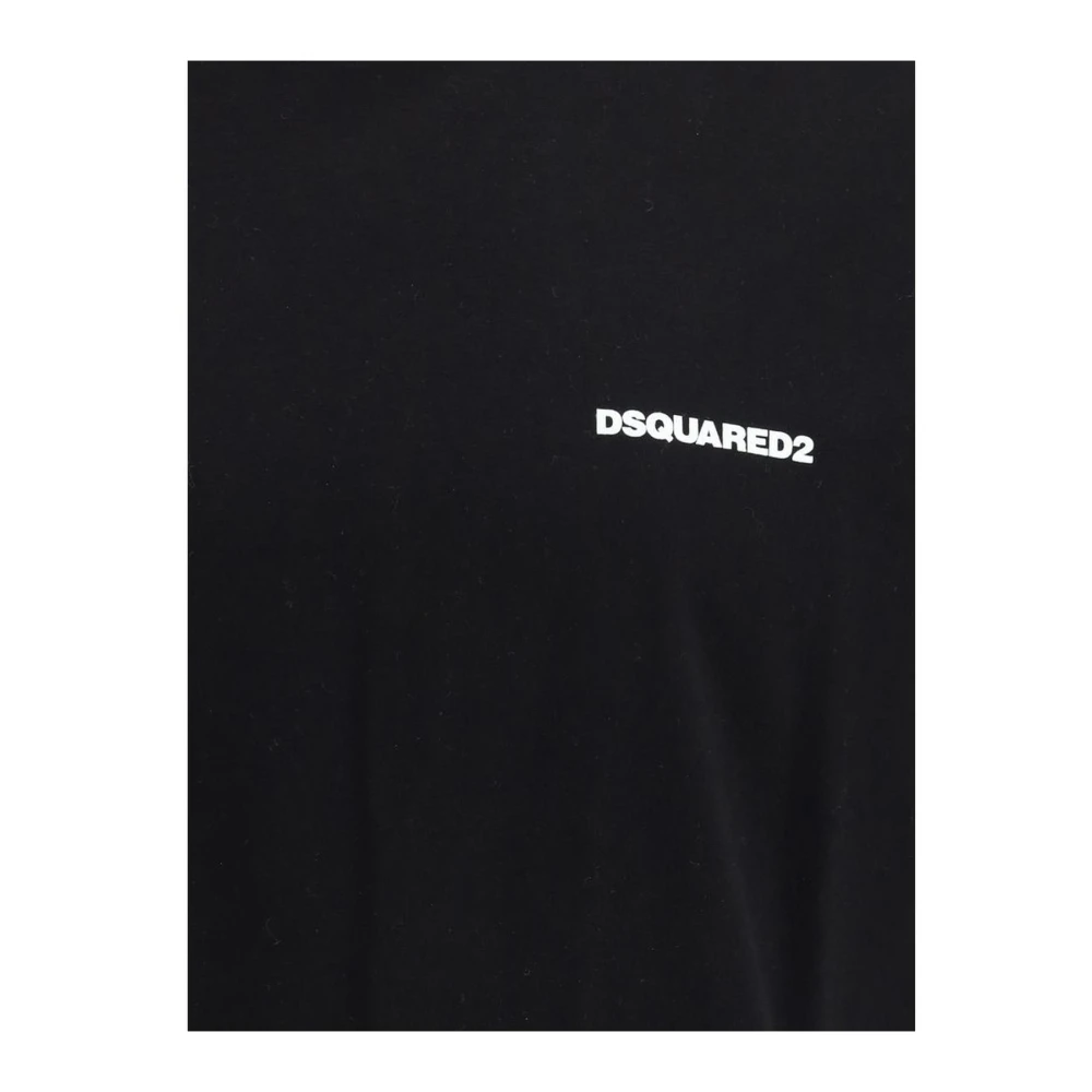 Dsquared2 Katoenen T-shirt met iconisch monogram Black Heren