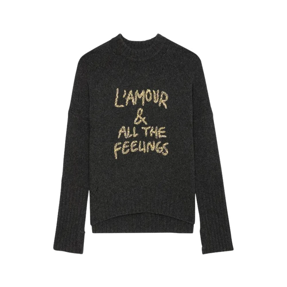 Zadig & Voltaire Malta Rondehals Breiseltrui Gray Dames