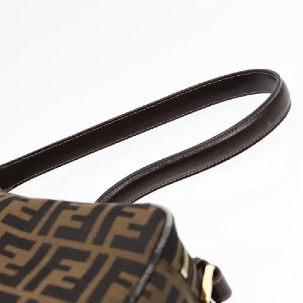 Fendi Vintage Pre-owned Canvas shoulder-bags Brown Dames