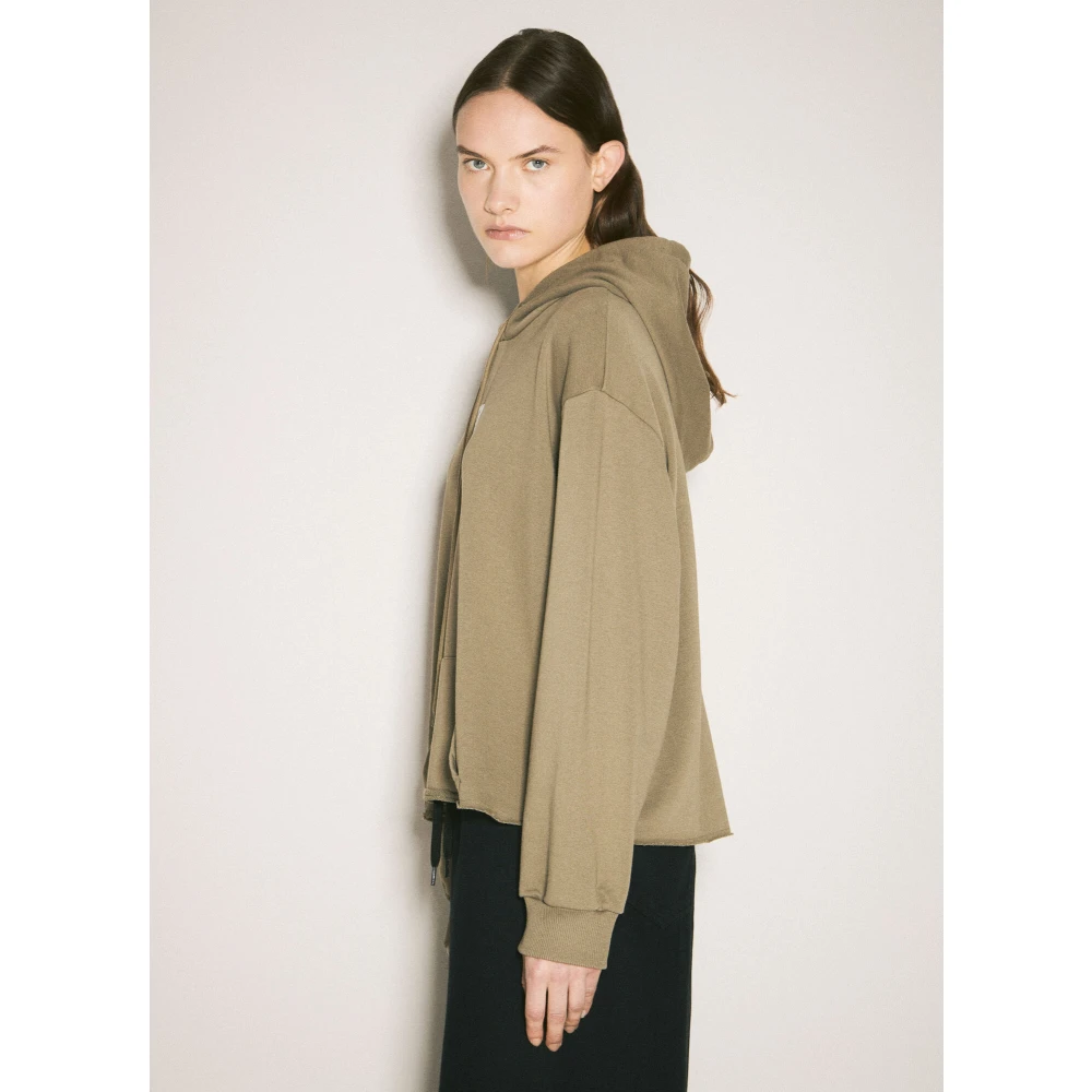 MM6 Maison Margiela Logo Patch Hoodie Sweatshirt Green Dames
