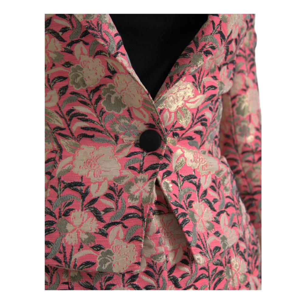 Dolce & Gabbana Roze Brokaat Culotte Pak Pink Dames