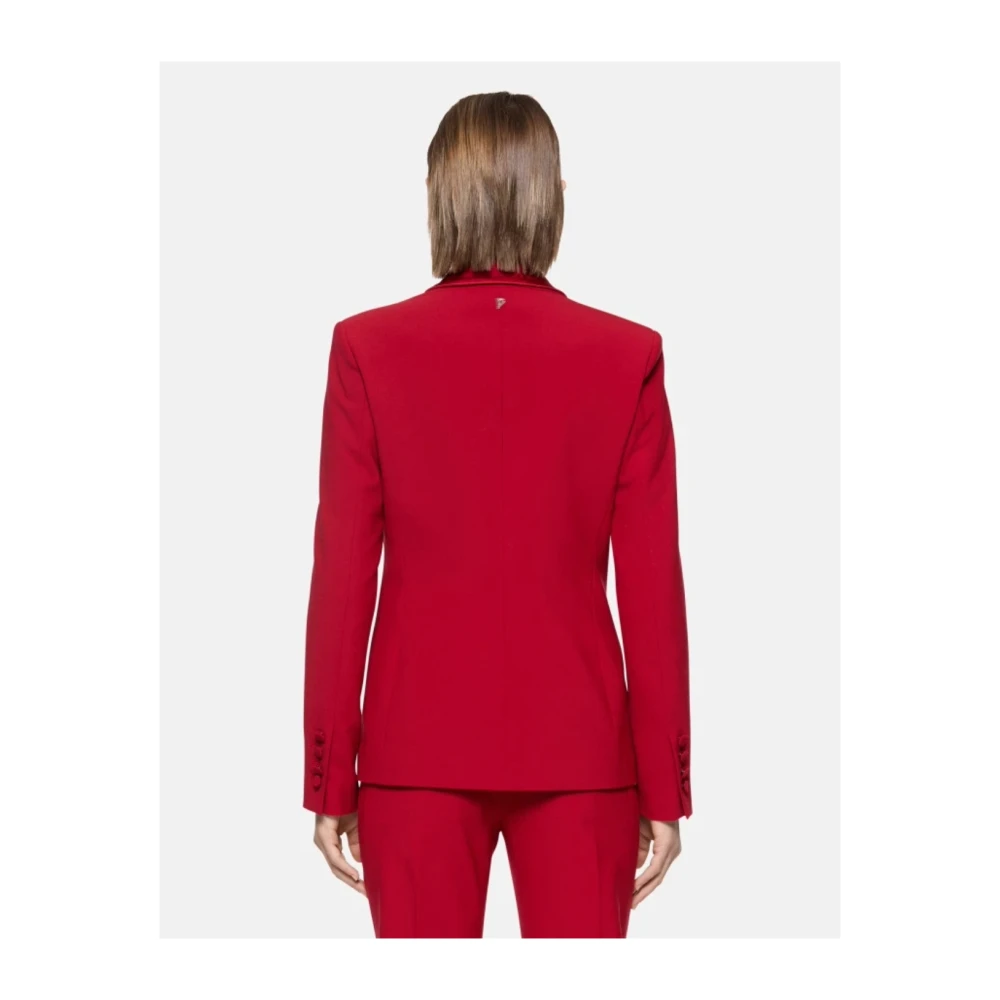 Dondup Wollen Single-Breasted Blazer Red Dames