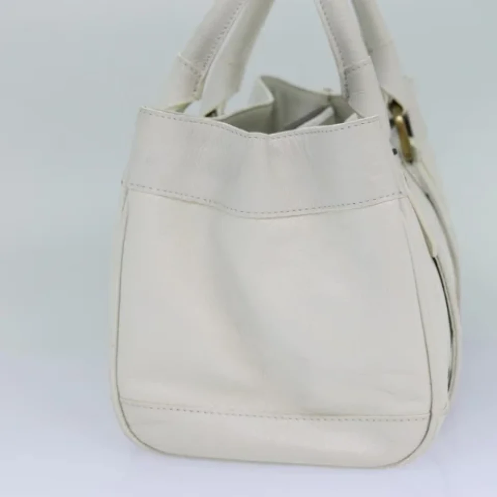 Burberry Vintage Pre-owned Leather handbags White Dames