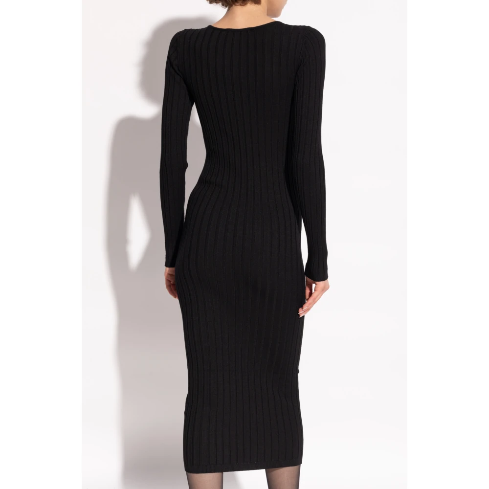Dolce & Gabbana Jurk met logo Black Dames