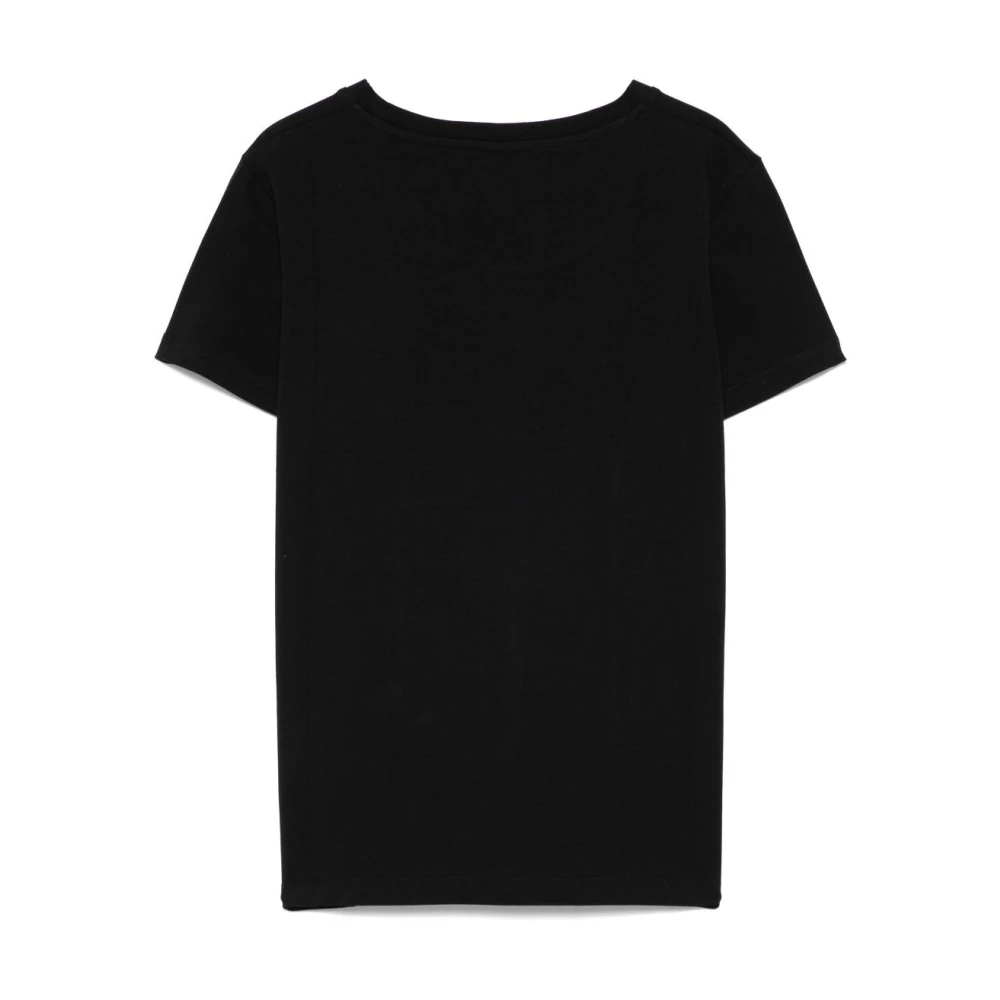 Moschino Zwarte Crew Neck T-shirts en Polos Black Dames
