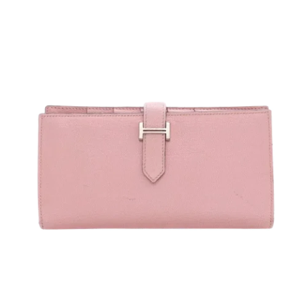 Hermès Vintage Pre-owned Leather wallets Pink Dames