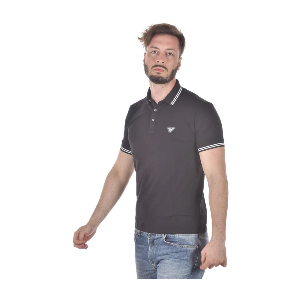Emporio Armani Klassieke Polo Shirt voor Mannen Black Heren