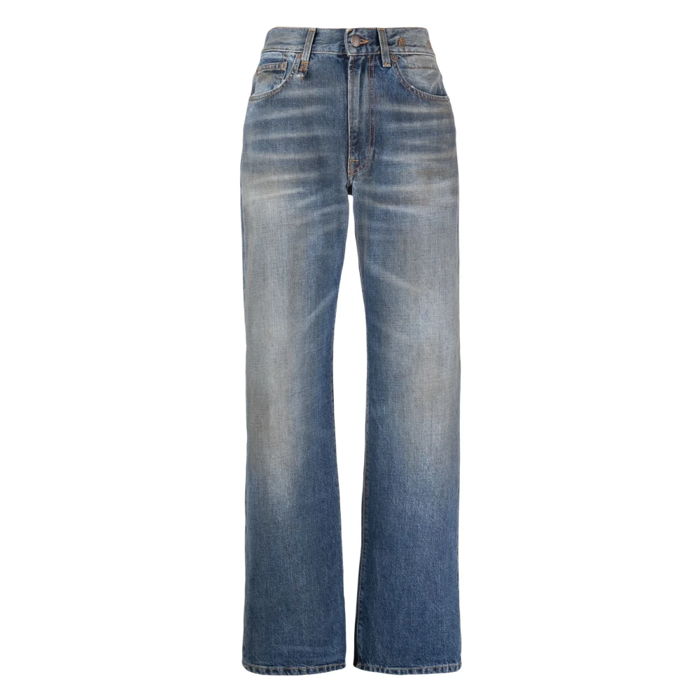 R13 Straight Jeans Blue Dames