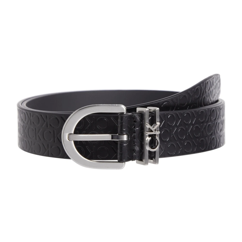 Calvin Klein Women's Black Accessories, Female,, Embossed Loop Belt Medium