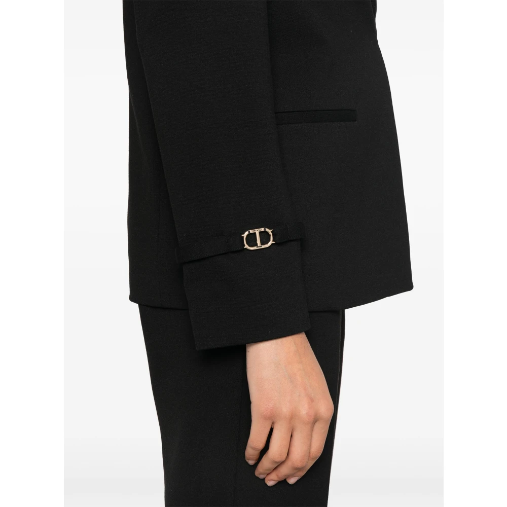 Twinset Elegante Zwarte Blazer Black Dames