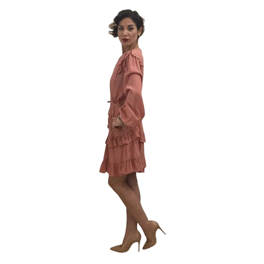 Twinset Knielengte Jurk Pink Dames