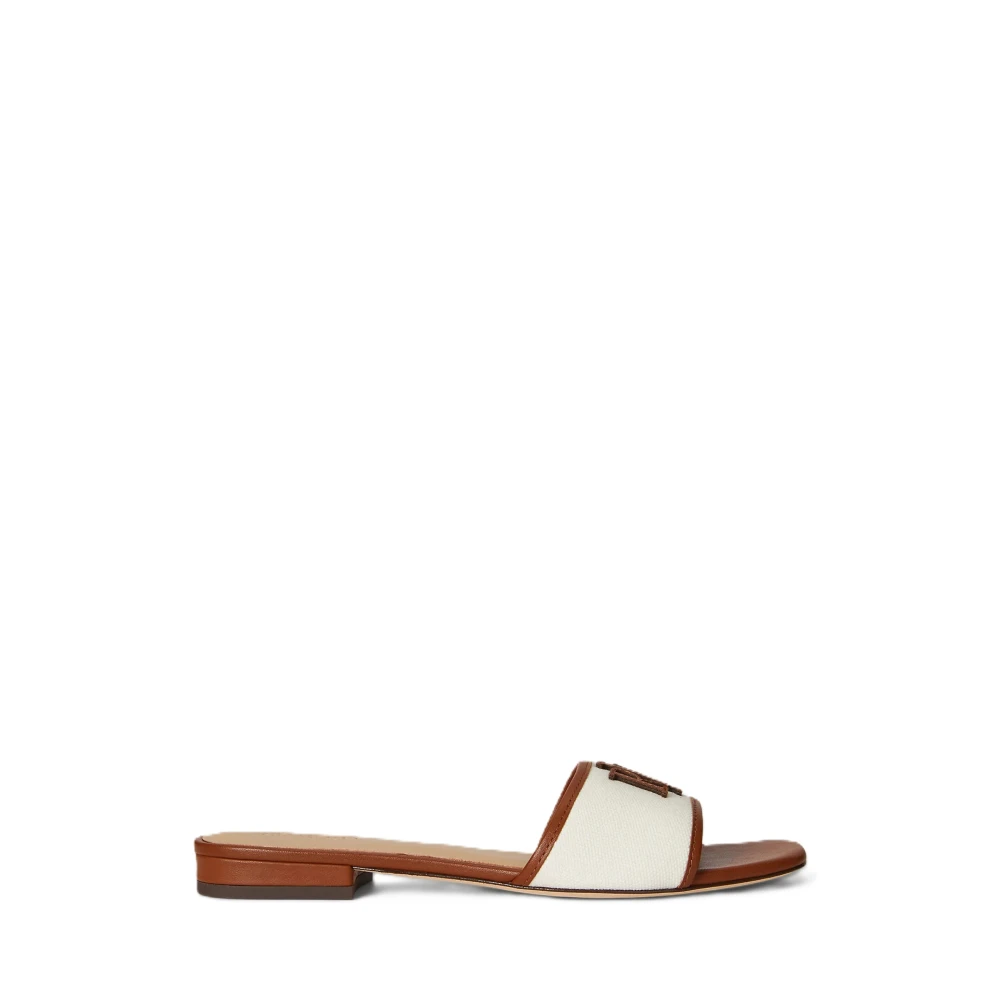 Ralph Lauren Women's Beige Sliders, 3 Uk, Everley Sld2 Slide Sandal