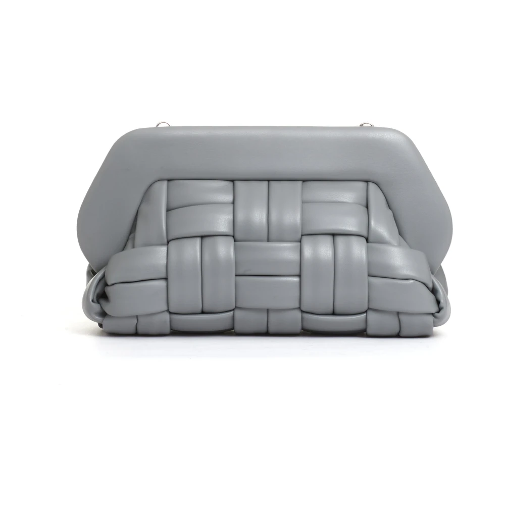 THEMOIRè Grijze geweven clutch tas Gray Dames