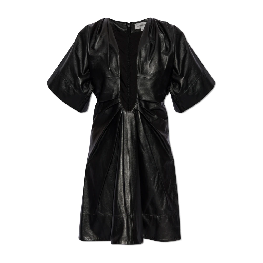 Victoria Beckham Leren jurk Black Dames