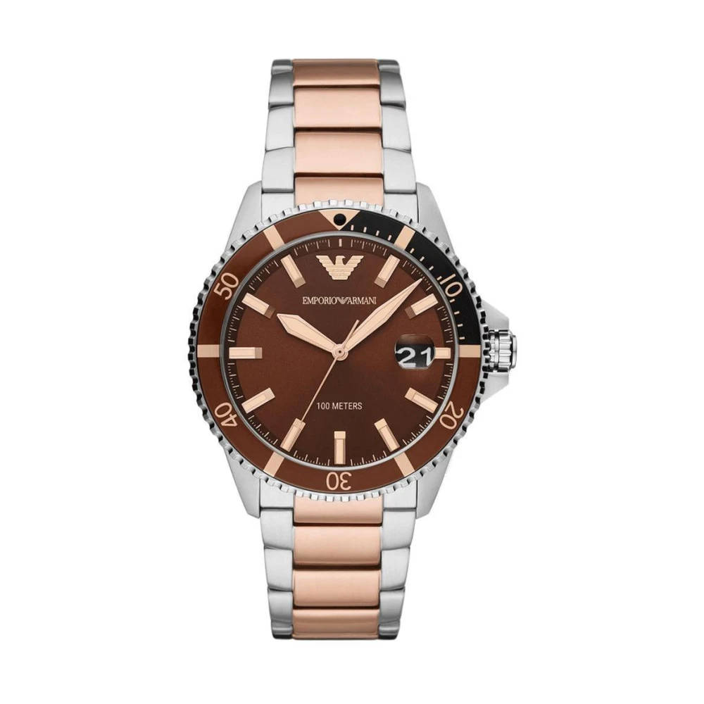 Emporio Armani Mannelijk Grijs Accessoires Heren, One Size, Ar 11340 Horloge