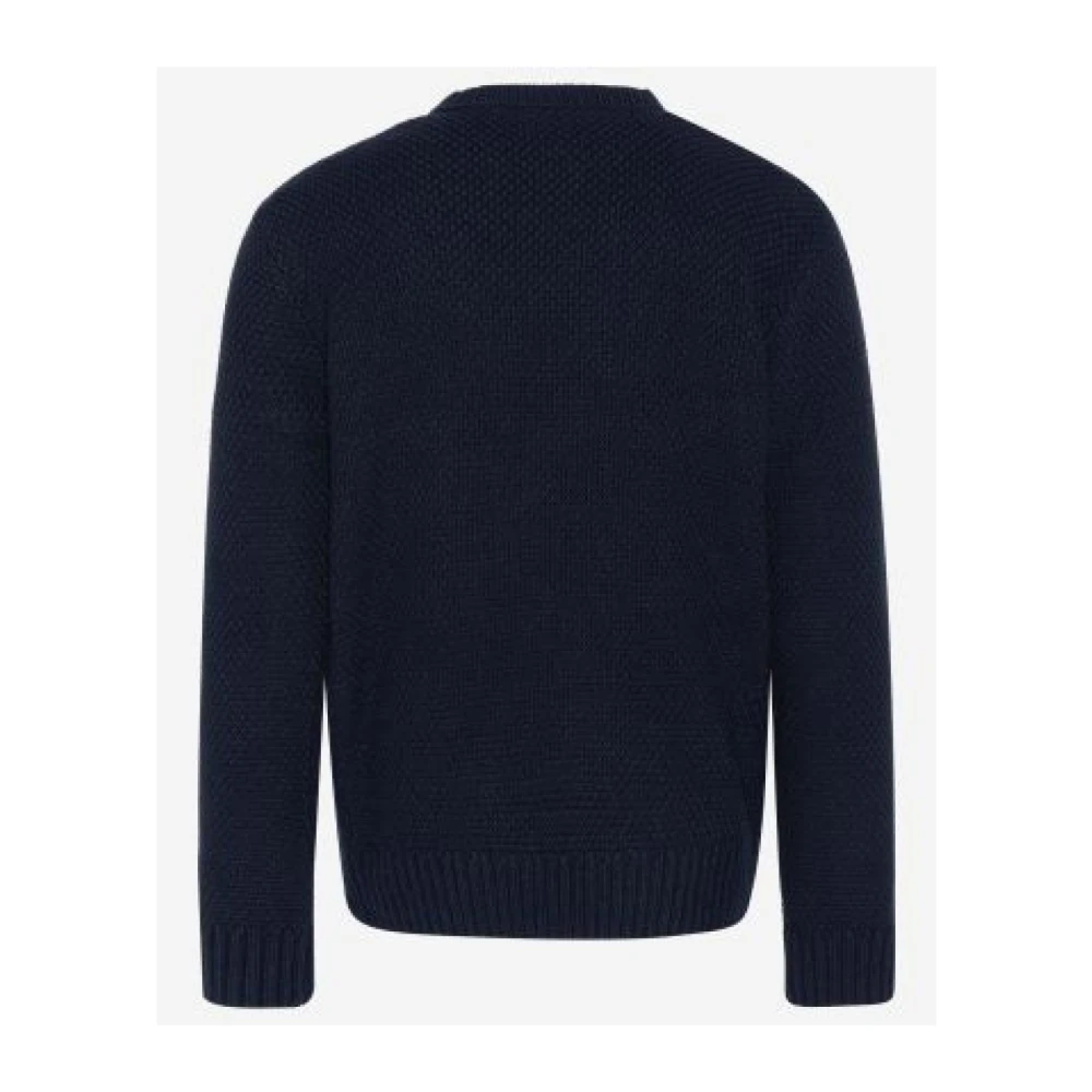 Schott NYC Gedraaide Gebreide Trui Blue Heren