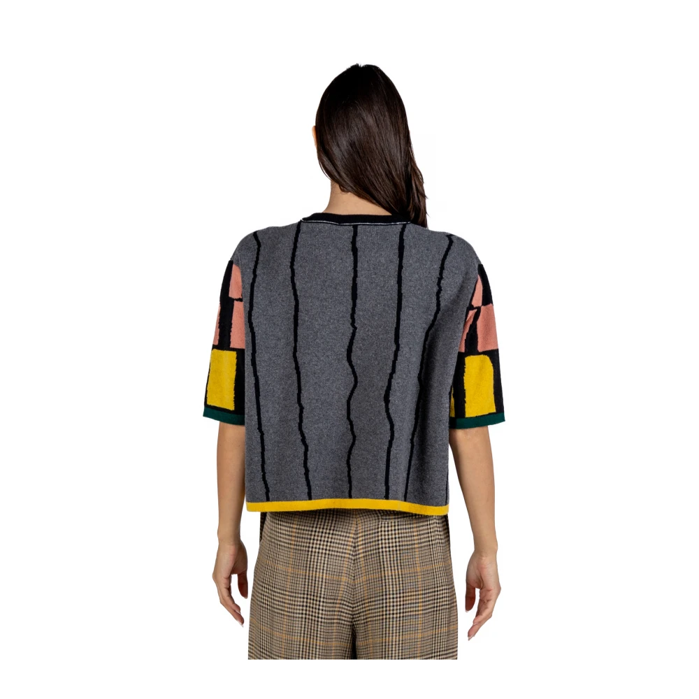Phisique du Role Multicolor Jacquard Gebreide Trui Multicolor Dames