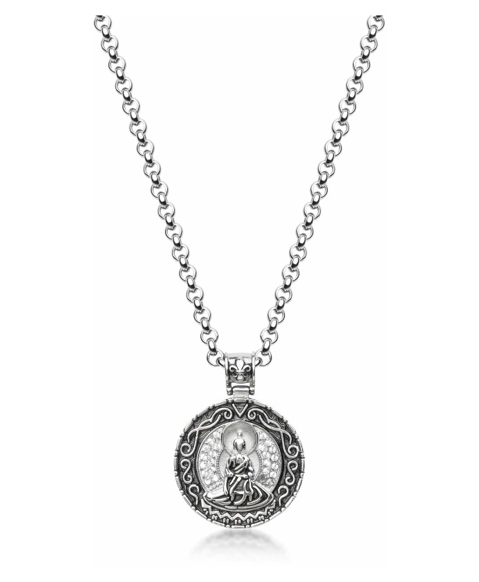 collier-avec-amulette-bouddha-en-argent
