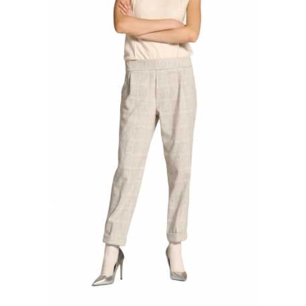 Mason's Elastische taille Prins de Galle Jogger Broek Gray Dames