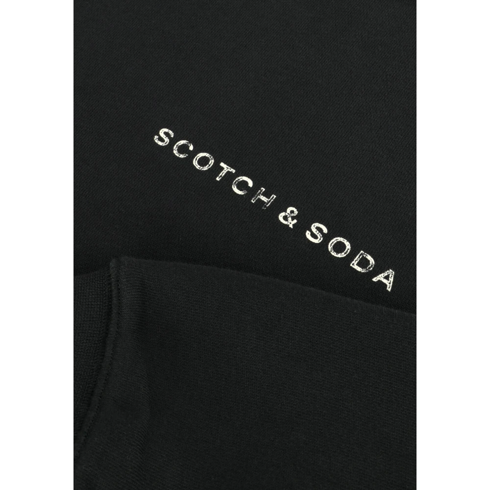 Scotch & Soda Kern-Logo Voorborst Sweatshirt Black Heren
