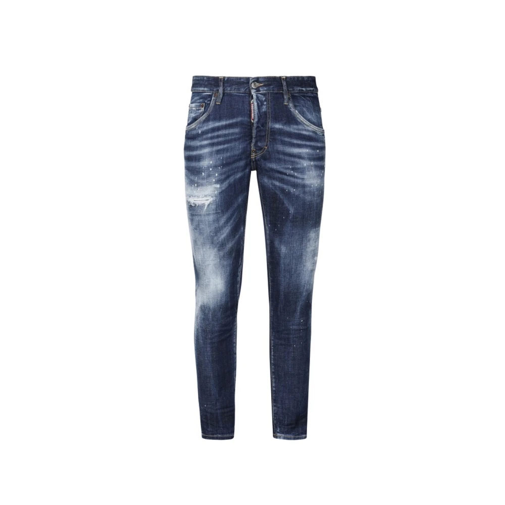 Dsquared2 Men's Blue Slim-Fit Jeans,, Classic Denim Jeans For Medium