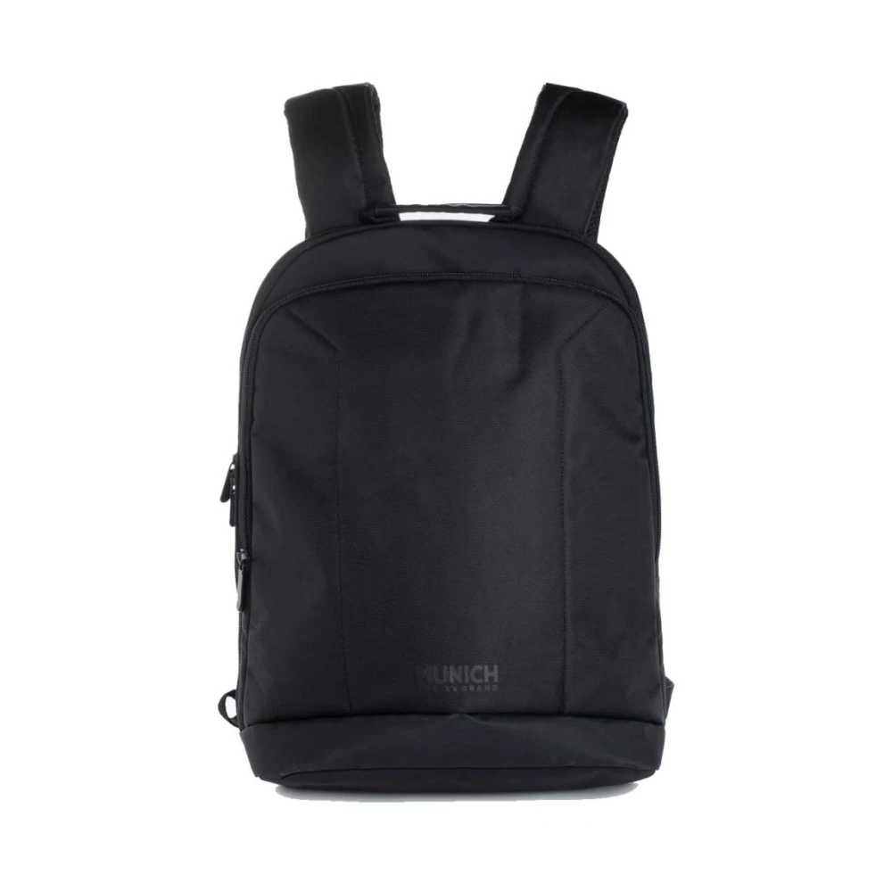 Munich Men's Black Urban Venture Rucksack Mit Funktionellem Design