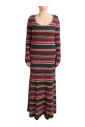 multicolor-stripe-wool-knitted-maxi-sheath-dress