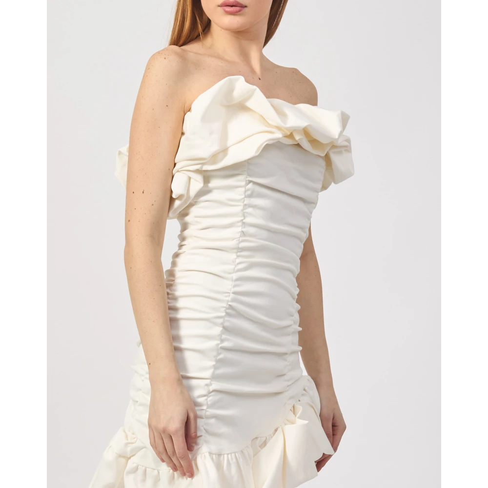 Fracomina Witte Mini Jurk met Rits White Dames