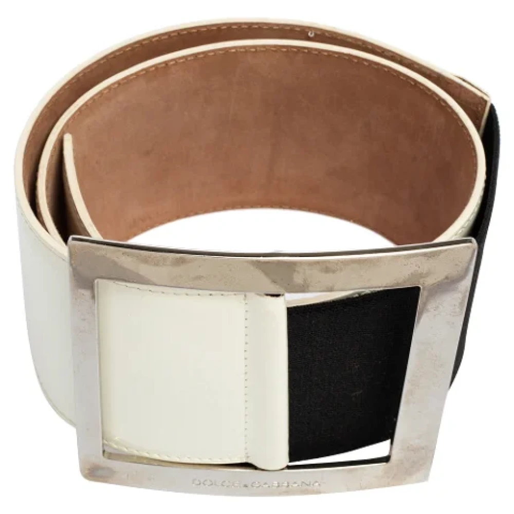 Dolce & Gabbana Pre-owned Leather belts White Dames