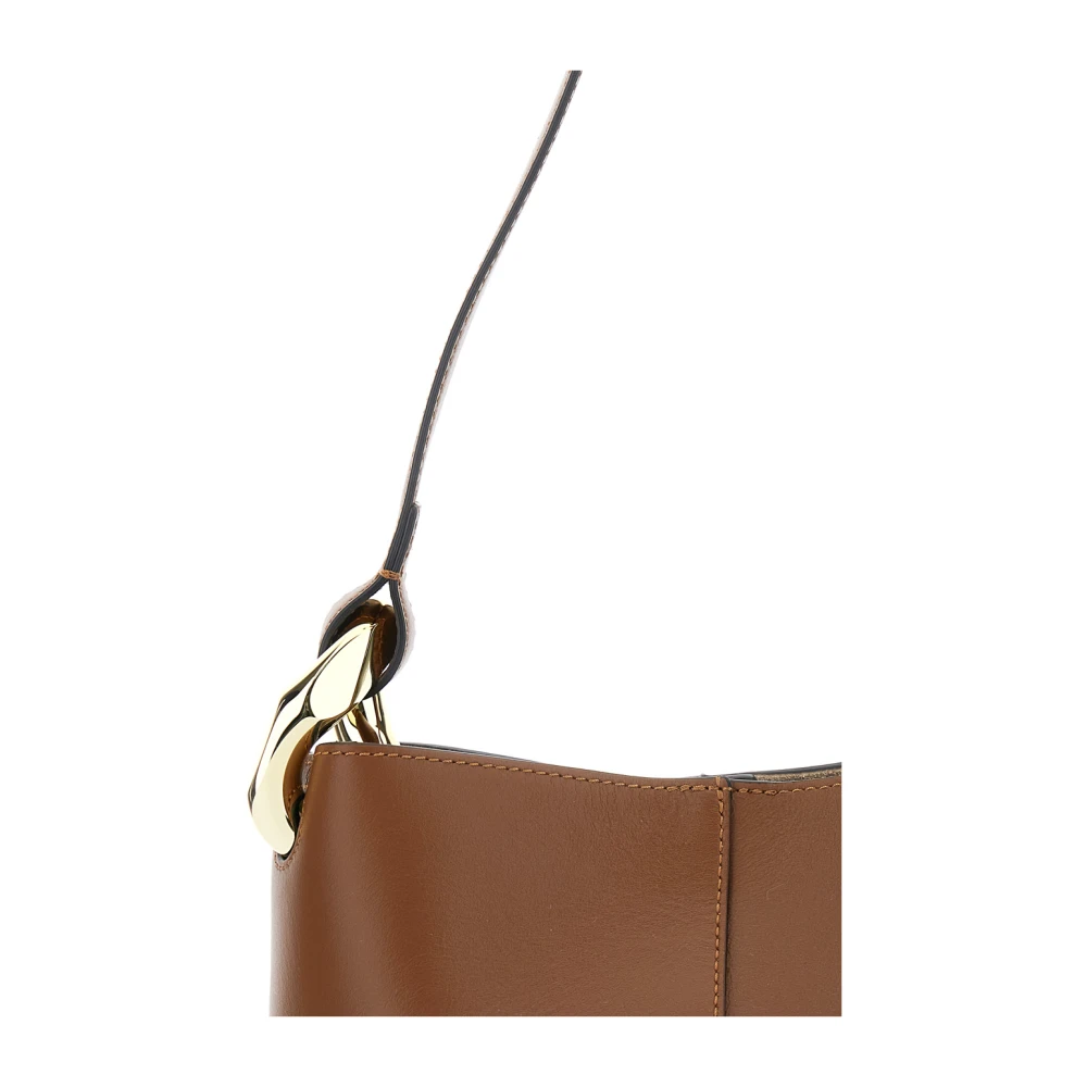 JW Anderson Bruine Leren Bucket Schoudertas Brown Dames