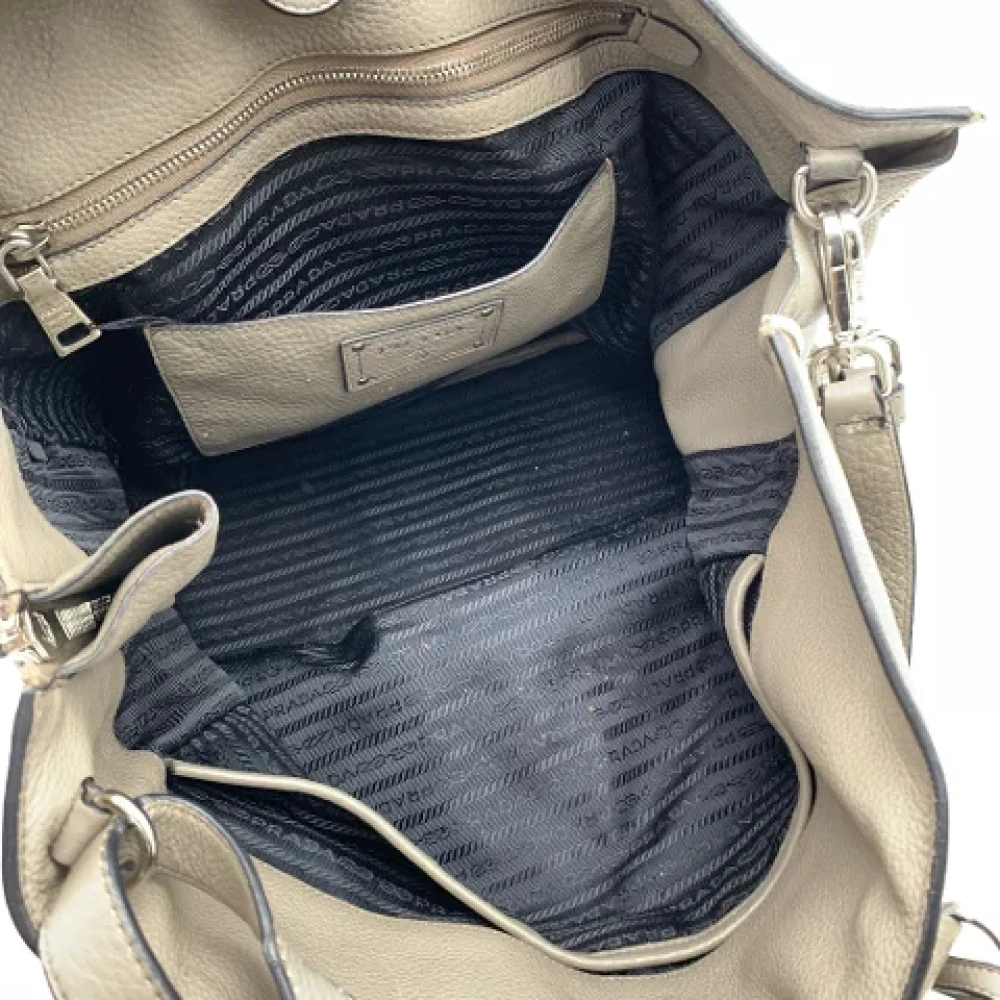 Prada Vintage Pre-owned Leather prada-bags Gray Dames