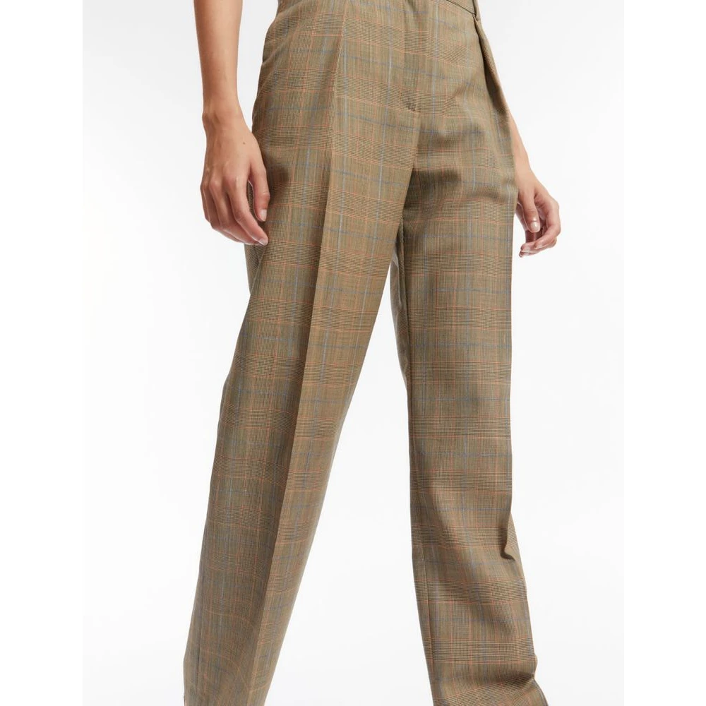 Ines De La Fressange Paris Hector Prince of Wales Trousers Beige Dames
