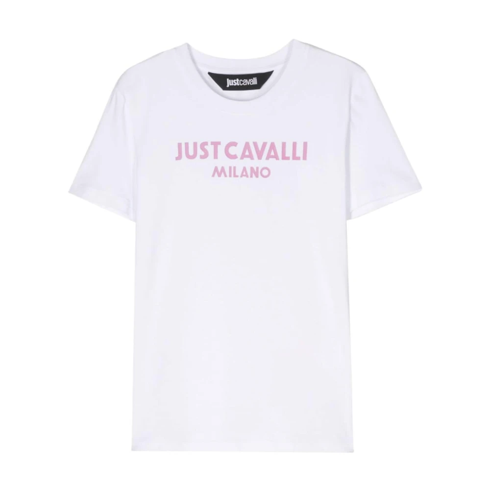 Just Cavalli Witte Logo T-shirt White Dames