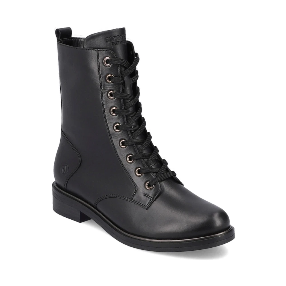 Remonte Women's Black Lace-Up Boots, 4 Uk, Closed Booties
