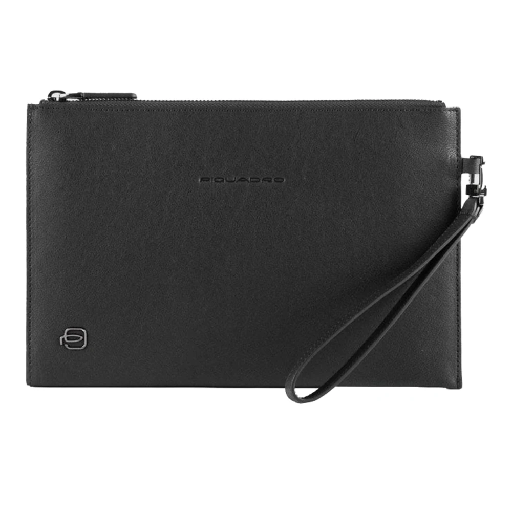 Piquadro Zwarte Clutch Tas Black Dames