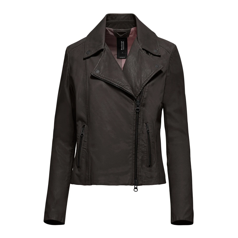 BomBoogie Verweerde Leren Perfecto Jas Brown Dames