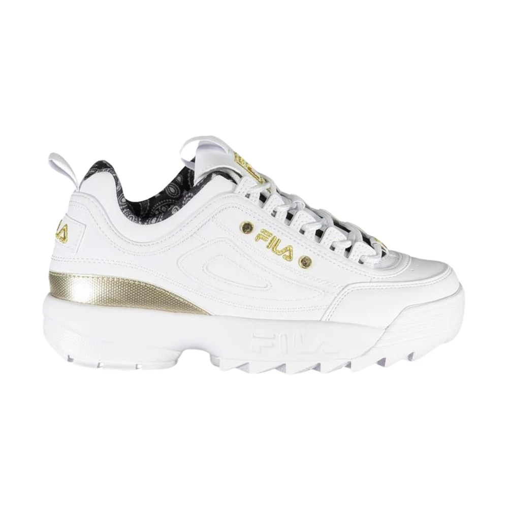 Fila Women's White Sneakers,, Polyester Sneaker Size 5 Uk