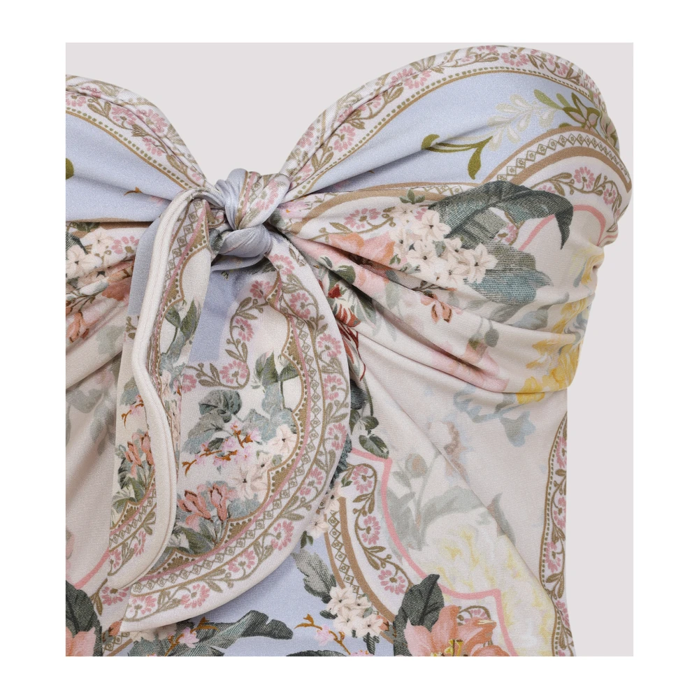 Zimmermann Blauwe Bloemen Sjaal Stropdas Multicolor Dames
