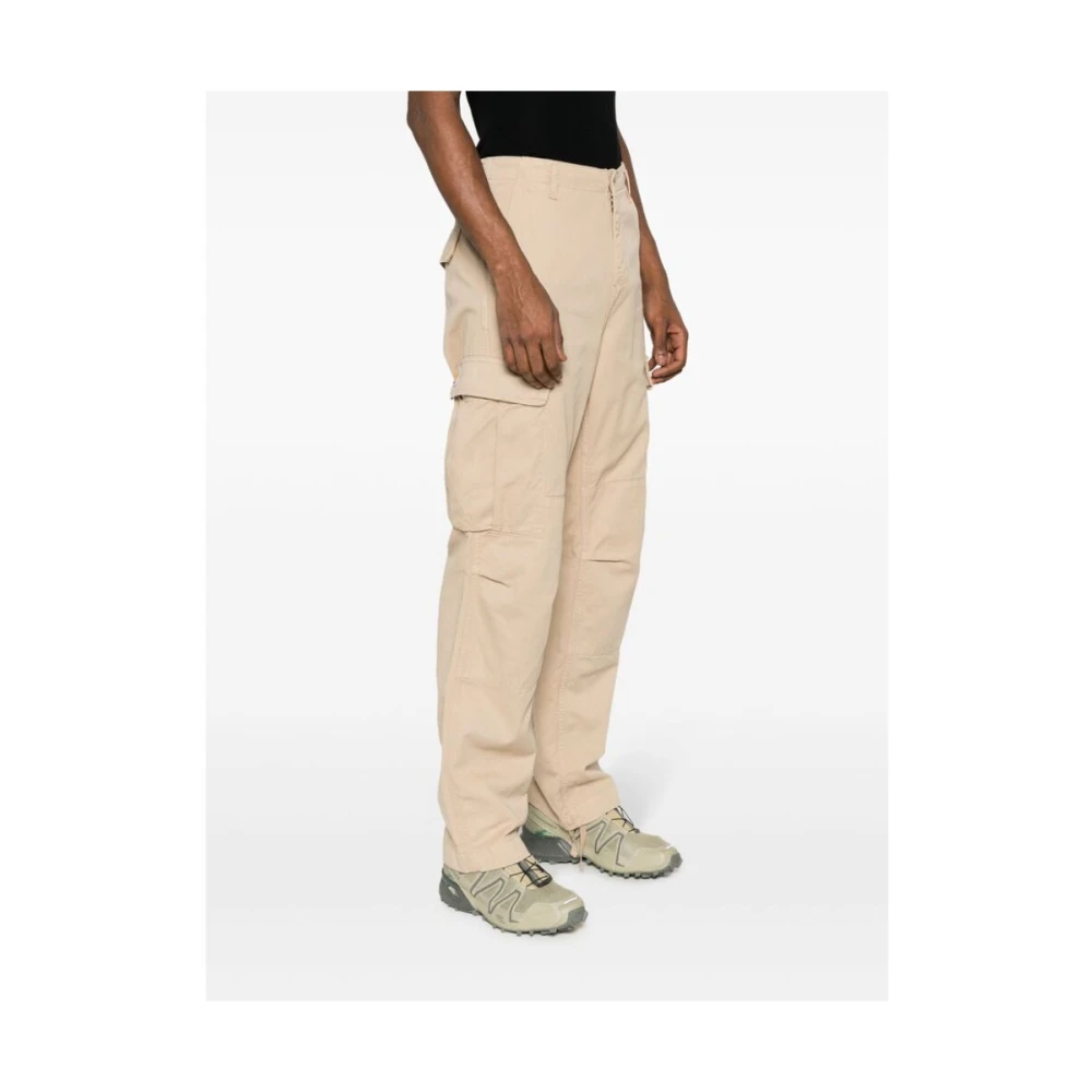 Carhartt WIP Beige Katoenen Cargo Broek Beige Heren