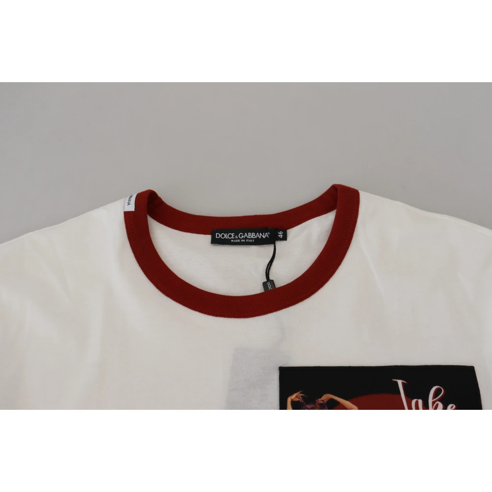Dolce & Gabbana Elegante witte katoenen T-shirt White Heren