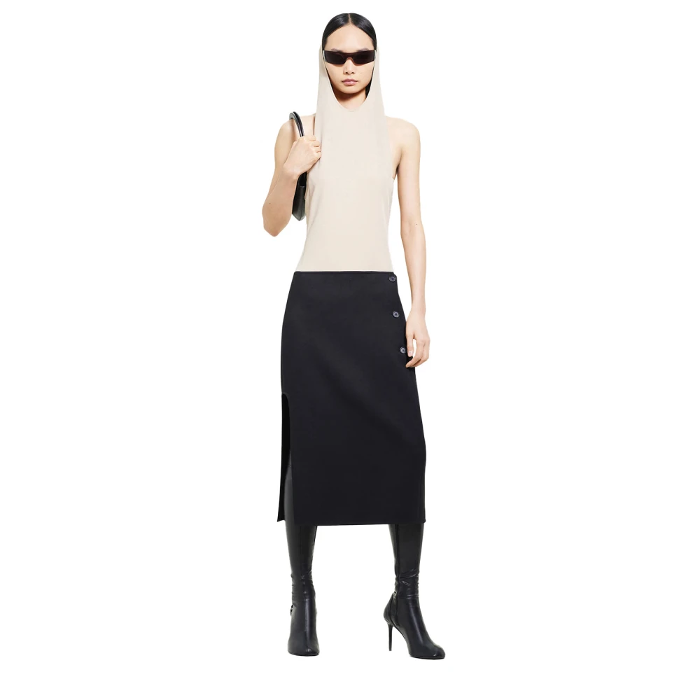 Courrèges Hooded bodysuit met modern design Beige Dames