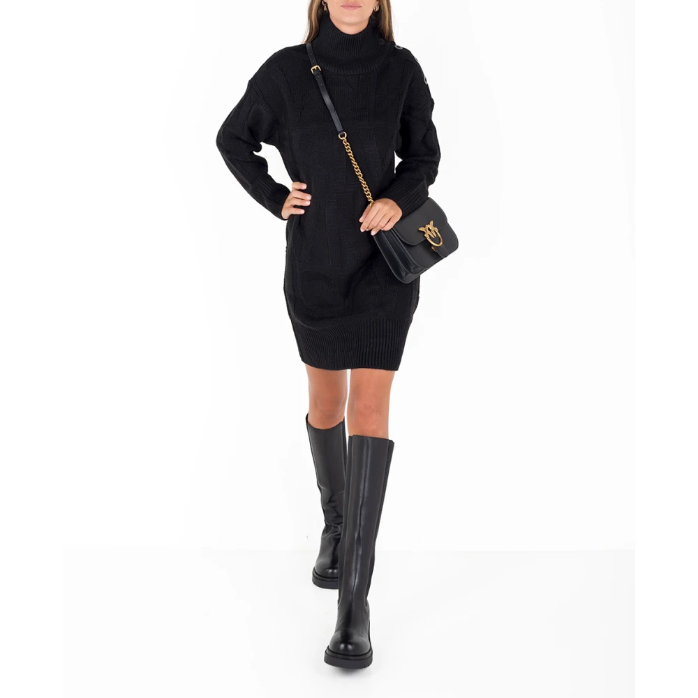 Silvian Heach Gebreide Jurk met Logo Black Dames