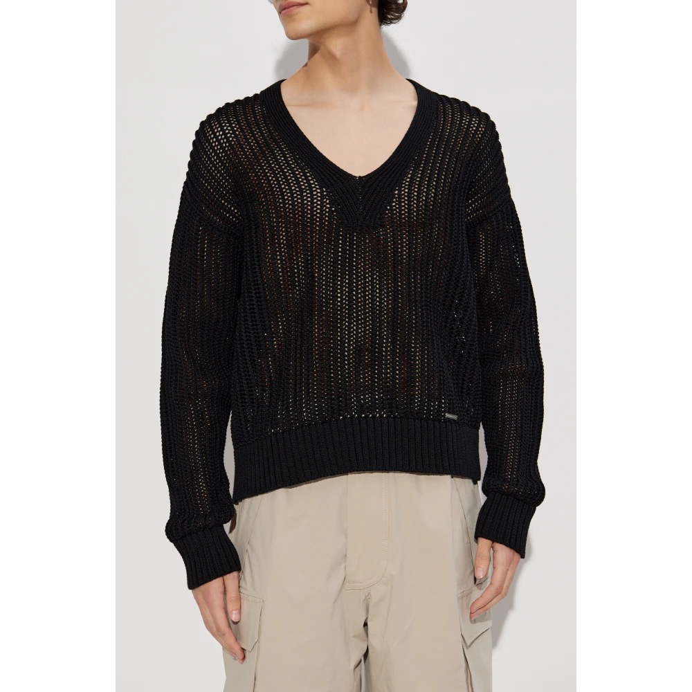 Dsquared2 V-hals trui Black Heren