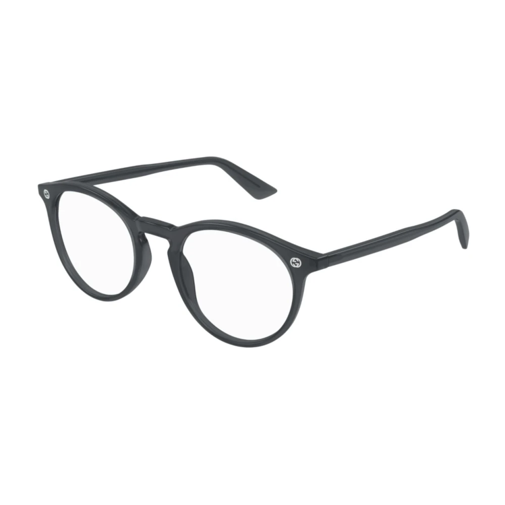 Gucci Unisex Gray Glasses, 49 Mm, Round Optical Frame