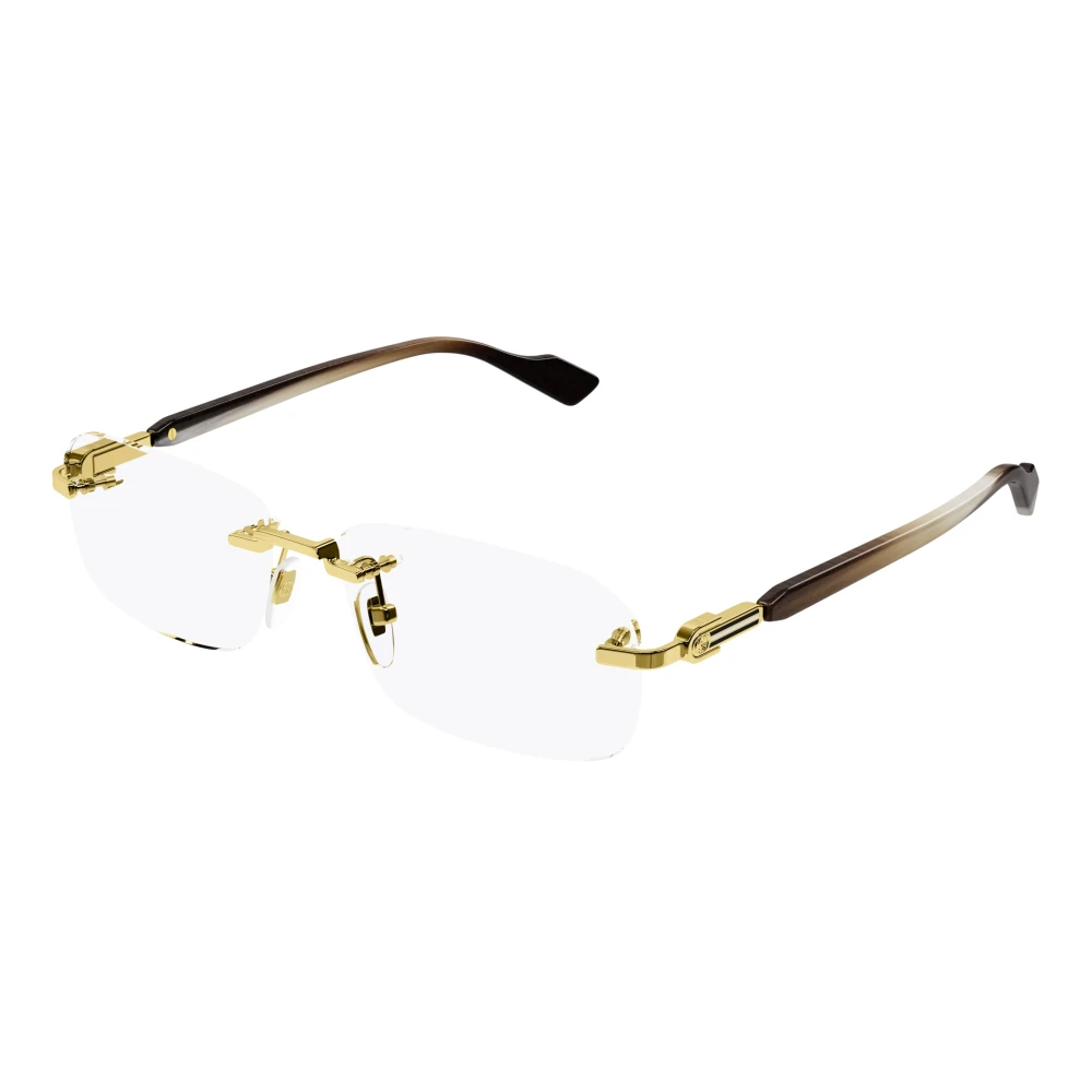 Gucci Yellow Rectangle Optical Frame - Male - Glasses - 56 Mm - Accessories