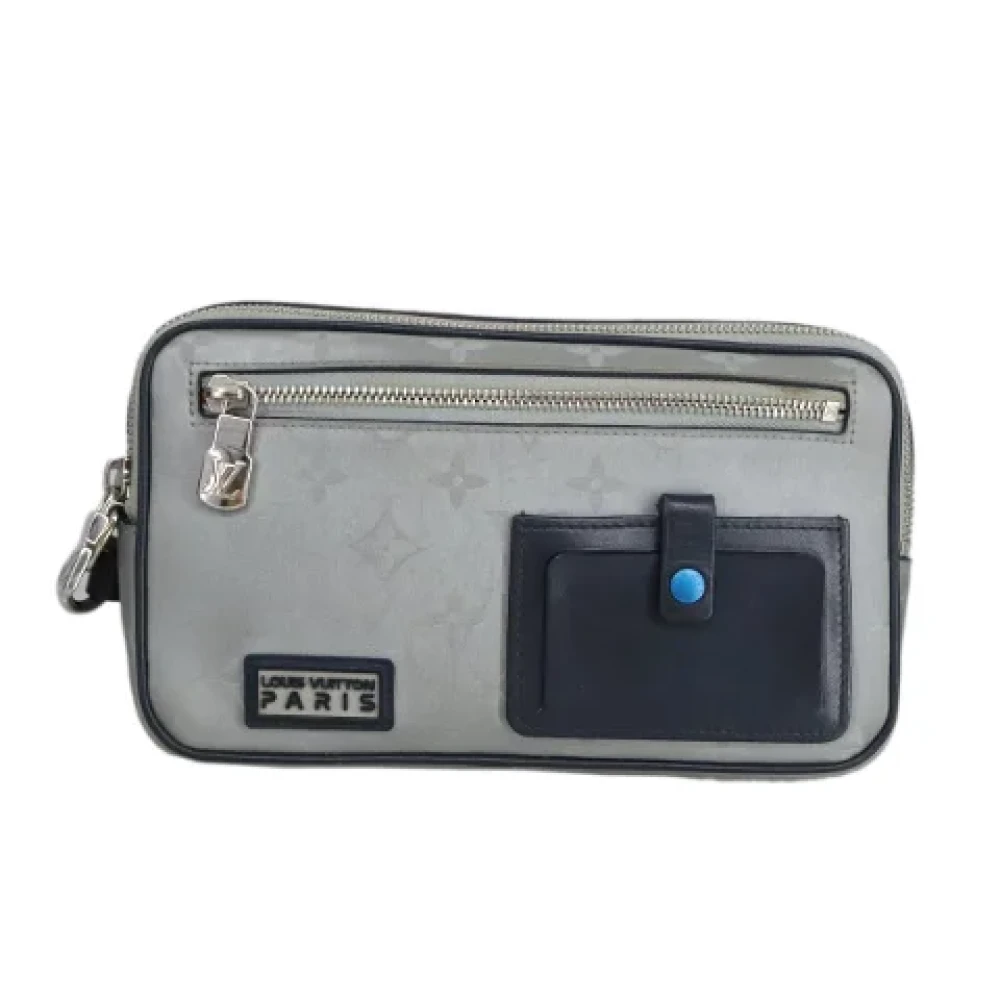 Louis Vuitton Vintage Pre-owned Canvas clutches Gray Dames