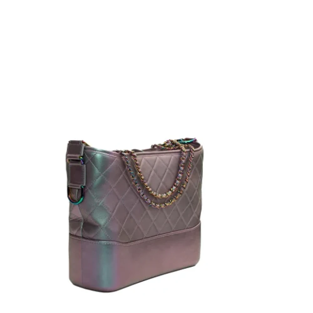 Chanel Vintage Pre-owned Leather chanel-bags Purple Dames
