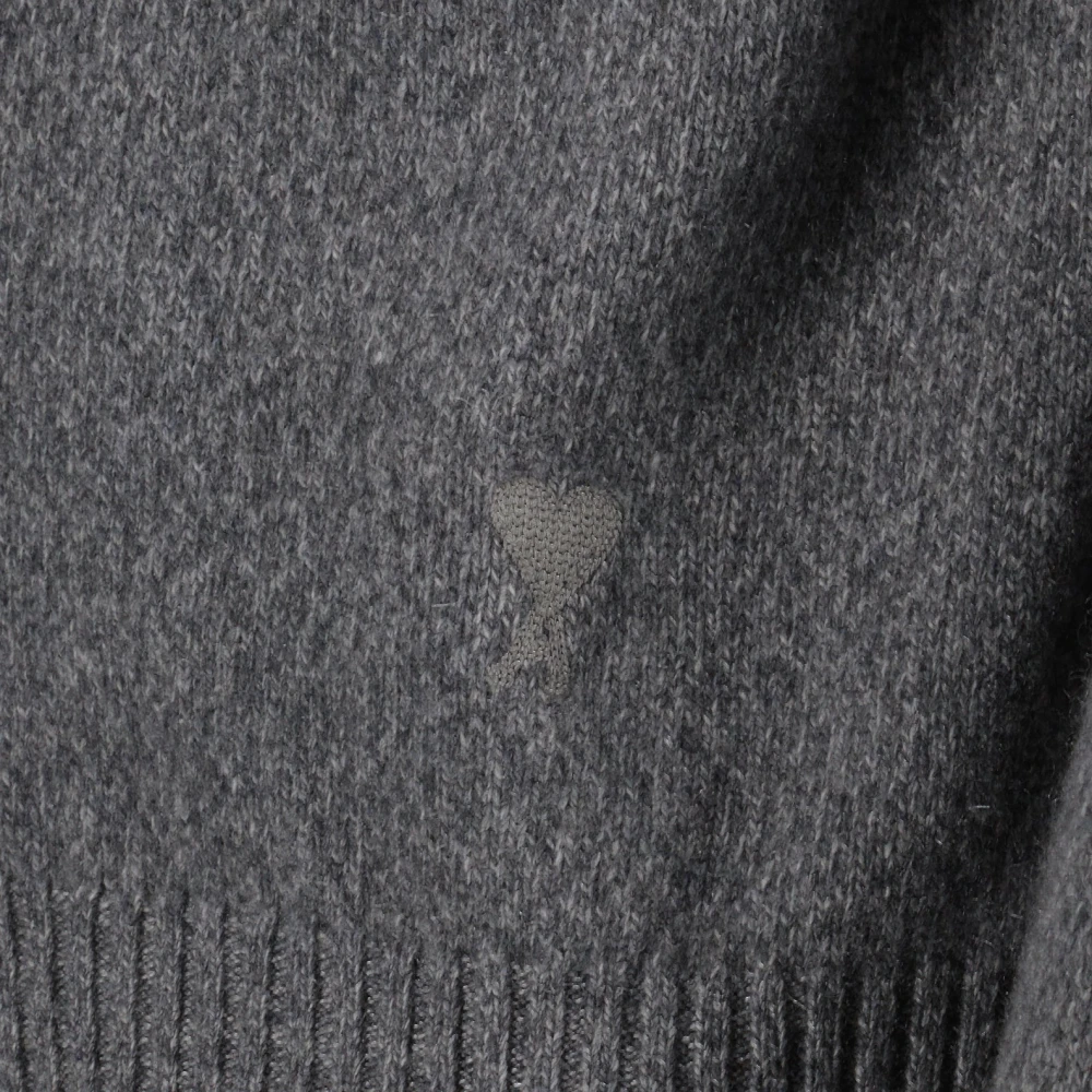 Ami Paris V-hals Lange Mouw Kasjmier Vest Gray Heren