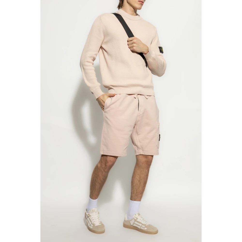 Stone Island Logo shorts Beige Heren
