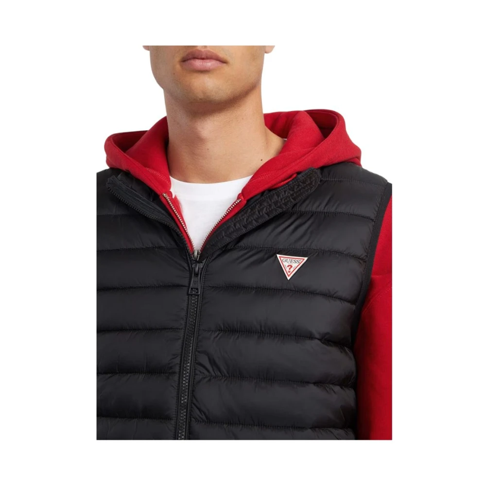 Guess Stijlvolle Mouwloze Jas voor Mannen Black Heren